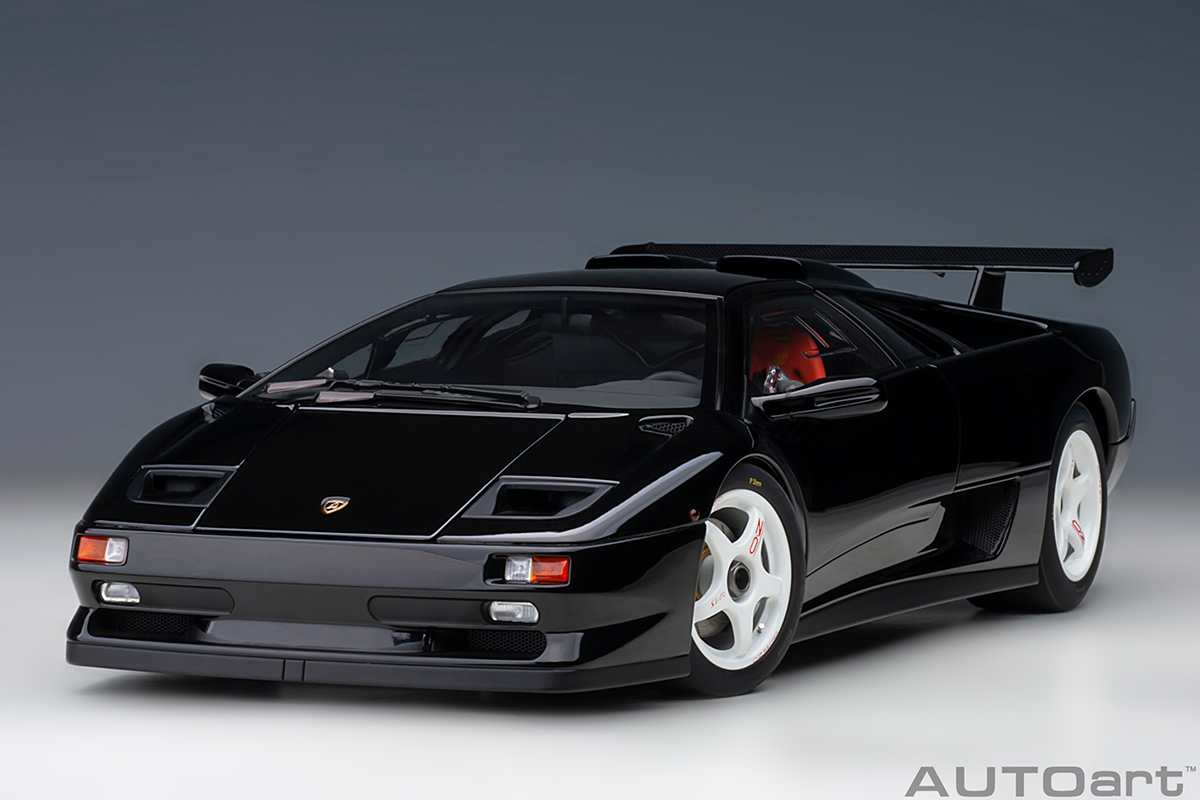 Modelcar Lamborghini Diablo SV-R 1996 (black) (composite model/ (composite  model/full openings) AUTOart 1:18 at 