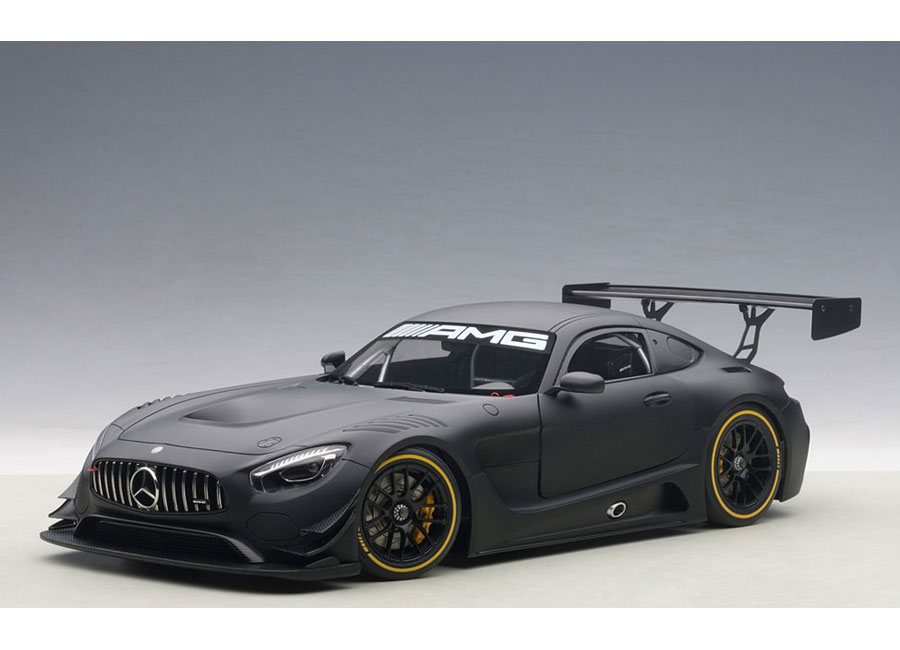 Mercedes Benz Amg Gt3 Plain Body Version Matt Black Composite Model 2 Door Openings Autoart 1 18