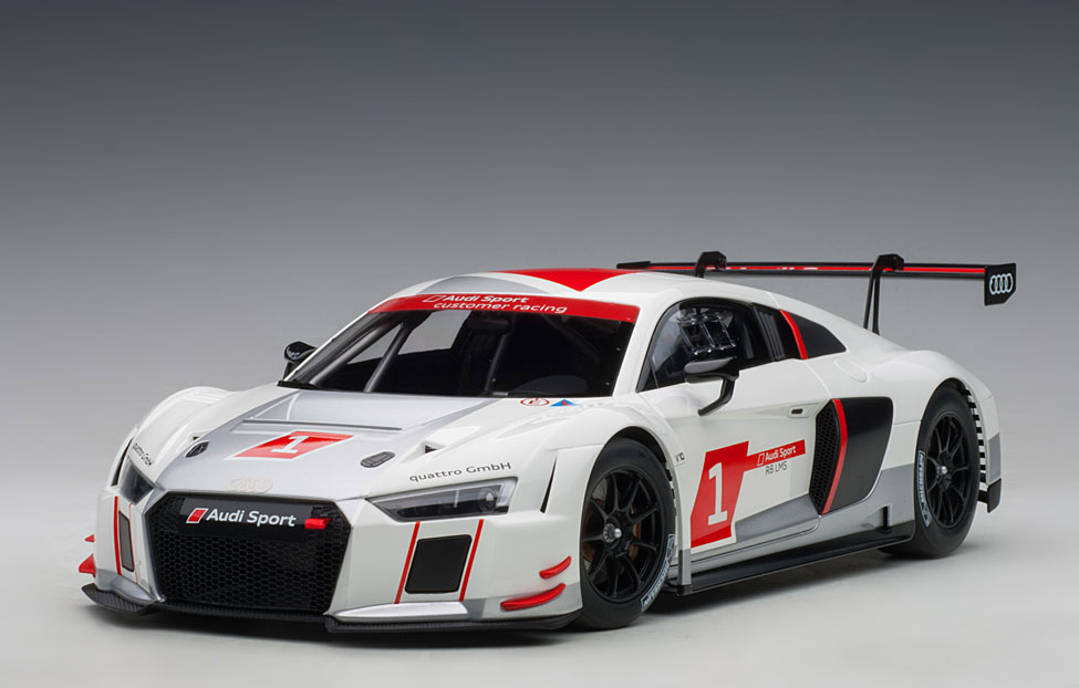 Audi R8 Lms Daytona 2016 Winner Potter Lally Seefried Rast 44 Composite Model 2 Door Openings Autoart 1 18