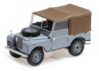 Défaut (pare-brise cassé. Rétroviseur cassé) LAND ROVER – 1948 – GREY Minichamps 1:18 Metallmodell (Türen und Motorhaube zu öffnen!)