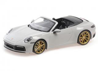 PORSCHE 911 CARRERA 4S CABRIOLET – 2019 – GREY Minichamps 1:18 Metallmodell, Türen, Motorhaube... nicht zu öffnen