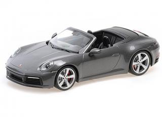 PORSCHE 911 CARRERA 4S CABRIOLET - 2019 - GREY METALLIC Minichamps 1:18 Metallmodell, Türen, Motorhaube... nicht zu öffnen