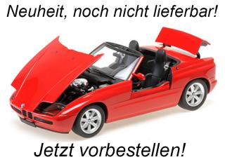 BMW Z1 - 1988 - RED Minichamps 1:18 Metallmodell mit zu öffnenden Hauben und Türen!  Liefertermin nicht bekannt