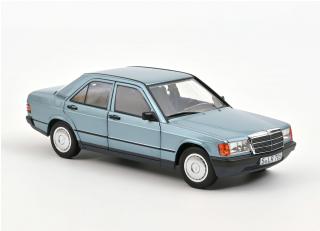 Mercedes-Benz 190 E 1984 Light Blue metallic   Norev 1:18 Metallmodell 4 Türen, Motorhaube und Kofferraum zu öffnen!