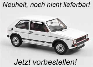 VW Golf GTI 1976 Alpine White 1:18 (Reprod 2024) Norev 1:18 Metallmodell 2 Türen und Motorhaube  zu öffnen!  Lieferbar ab November 2024