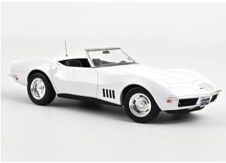 Chevrolet Corvette Convertible 1969 Can Am White   Norev 1:18 Metallmodell (Türen/Hauben nicht zu öffnen!)