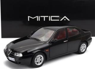 ALFA ROMEO 156 2.5 V6 24V 1997 BLACK 601 NERO RED INTERIOR MITICA 1:18 Metallmodell (Vordertüren zu öffnen)