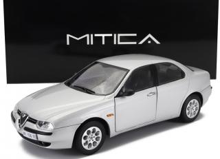 ALFA ROMEO 156 2.0 TWIN SPARK 1997 SILVER 612 BLACK INTERIOR MITICA 1:18 Metallmodell (Vordertüren zu öffnen)