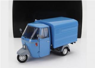 PIAGGIO - APE P501 closed 1979 - WITH SHOWCASE - BLU 7210 - BLUE MITICA 1:18 Metallmodell