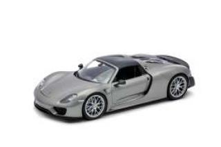 Porsche 918 Spyder with closed Top, grey Welly 1:18