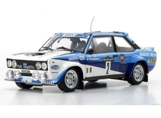 FIAT 131 ABARTH 1981 #2 BETTEGA/PERISSINOT Winner Rallye Piancavallo  1981 Kyosho 1:18 Metallmodell