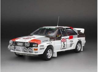 Audi Quattro A2 1983 #5 H.Mikkola Rally San Remo. With Race of Glory Movie Headlights parts (seperate parts) 4256 SunStar Metallmodell 1:18