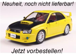 Subaru Impreza WRX STI gelb S1812302 Solido 1:18 Metallmodell <br> Liefertermin nicht bekannt