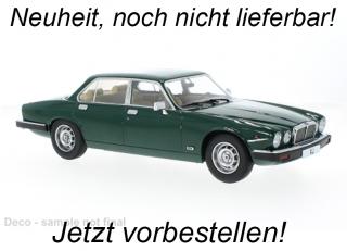 Jaguar XJ Series III dunkelgrün MCG 1:18 Metallmodell, Türen und Hauben nicht zu öffnen <br> Liefertermin nicht bekannt