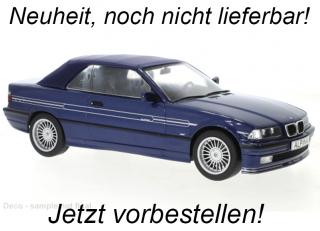 Modellauto BMW Alpina B3 3.2 Cabriolet, metallic-blau, Basis: E36, 1996 MCG  1:18 Metallmodell, Türen und Hauben nicht zu öffnen bei