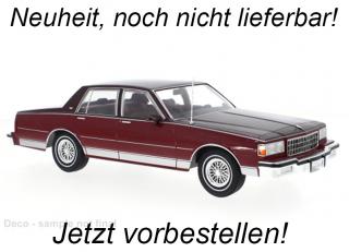 Chevrolet Caprice, metallic-rot/metallic-dunkelrot, 1987 MCG 1:18 Metallmodell, Türen und Hauben nicht zu öffnen <br> Liefertermin nicht bekannt
