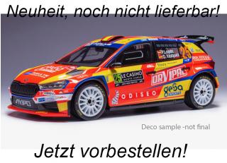 Skoda Fabia Rally2 P.Lopez / D.L.Vasquez #25 Rally Monte Carlo IXO 1:18 Metallmodell (Türen/Hauben nicht zu öffnen!) <br> Liefertermin nicht bekannt