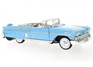 Chevy Impala cabriolet 1958 hellblau MotorMax 1:18