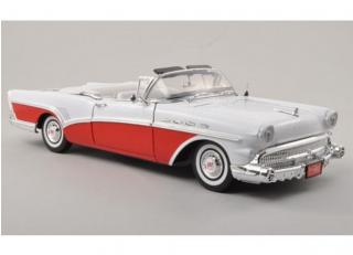 Buick Roadmaster Convertible, weiss/rot, 1957 Motormax 1:18