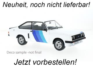 Escort MK II RS 2000 X-Pack weiss , Dekor MCG 1:18 Metallmodell, Türen und Hauben nicht zu öffnen