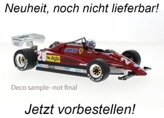 Ferrari 126C2 1982 #28 D.Pironi Scuderia Ferrari SpA SEFAC Formel 1 MCG 1:18 Metallmodell, Türen und Hauben nicht zu öffnen