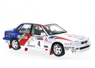 Mitsubishi Galant VR-4, No.4, RAC Rally, A.Vatanen/B.Berglund, 1990 IXO 1:18 Metallmodell, Türen und Hauben nicht zu öffnen