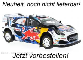 Ford Puma Rally 1, WRC, Safari Rallye Kenia, 2024, #16 A.Fourmaux/A.Coria IXO 1:18 Metallmodell (Türen/Hauben nicht zu öffnen!) <br> Liefertermin nicht bekannt