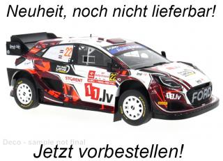 Ford Puma Rally1, Rally WM, Rallye Polen, 2024, #22 M.Sesks / R.Francis IXO 1:18 Metallmodell (Türen/Hauben nicht zu öffnen!)<br> Liefertermin nicht bekannt