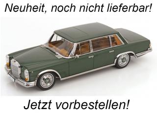 Mercedes 600 SWB W100 1963 grünmetallic KK-Scale 1:18 Metallmodell (Türen, Motorhaube... nicht zu öffnen!)  Available from October 2024