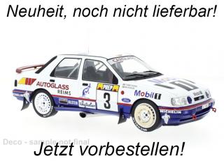 Ford Sierra Cosworth 4x4, No.3, Mobil 1, Rallye WM, Rallye Monte Carlo, M.Biasion/T.Siviero, 1992 IXO 1:18 Metallmodell (Türen/Hauben nicht zu öffnen!)