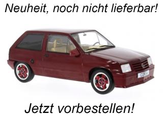 Opel Corsa A Custom, dunkelrot, 1983 MCG 1:18 Metallmodell, Türen und Hauben nicht zu öffnen  Liefertermin nicht bekannt