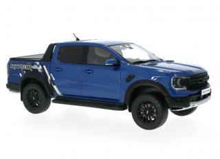 Ford Ranger Raptor, metallic-blau, 2023 MCG 1:18 Metallmodell, Türen und Hauben nicht zu öffnen