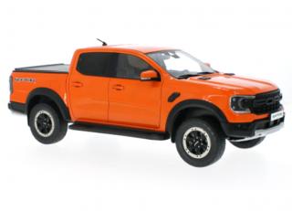 Ford Ranger Raptor, orange, 2023 MCG 1:18 Metallmodell, Türen und Hauben nicht zu öffnen