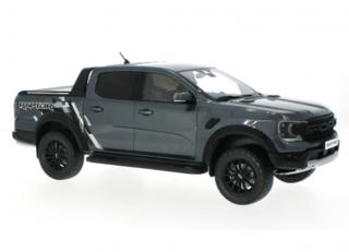 Ford Ranger Raptor, metallic-dunkelgrau/Dekor, 2023 MCG 1:18 Metallmodell, Türen und Hauben nicht zu öffnen