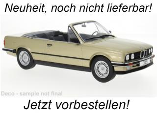 BMW 325i (E30) Cabriolet, beige, 1985 MCG 1:18 Metallmodell, Türen und Hauben nicht zu öffnen <br> Liefertermin nicht bekannt