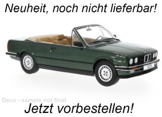 BMW 325i (E30) Cabriolet, dunkelgrün, 1985 MCG 1:18 Metallmodell, Türen und Hauben nicht zu öffnen Liefertermin nicht bekannt