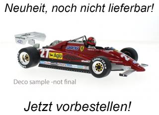 Ferrari 126C2 1982 #28 G.Villeneuve GP Belgien Scuderia Ferrari SpA SEFAC Formel 1 MCG 1:18 Metallmodell <br> Liefertermin nicht bekannt