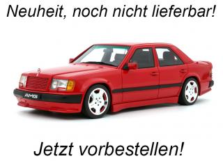 MERCEDES-BENZ 300 E 6.0 AMG RED ( Signal Red 568) 1987 OttO mobile 1:18 Resinemodell (Türen, Motorhaube... nicht zu öffnen!)  Available from end of September 2024