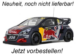 PEUGEOT 208 WRX S.LOEB BELGIUM GP 2018 OttO mobile 1:18 Resinemodell (Türen, Motorhaube... nicht zu öffnen!)