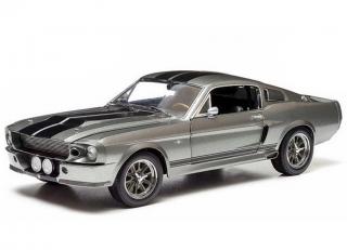 Ford Mustang GT500E 1967 "Eleanor" Gone in 60 seconds tungsten grey with black stripes Greenlight 1:18