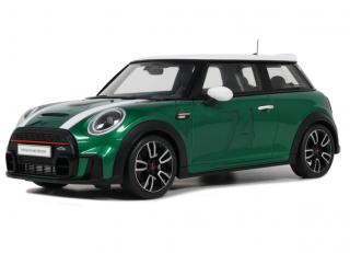 MINI COOPER F56 JCW BRITISH RACING GREEN IV 2023  LIMITATION 999 PCS OttO mobile 1:18 Resinemodell (Türen, Motorhaube... nicht zu öffnen!)