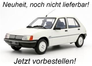 PEUGEOT 205 JUNIOR WHITE (Blanc Meije POWT) 1988 OttO mobile 1:18 Resinemodell (Türen, Motorhaube... nicht zu öffnen!)