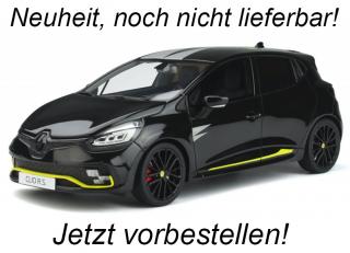 RENAULT CLIO 4 R.S. 18 BLACK 2018 OttO mobile 1:18 Resinemodell (Türen, Motorhaube... nicht zu öffnen!) <br> Lieferbar ab Ende August 2024