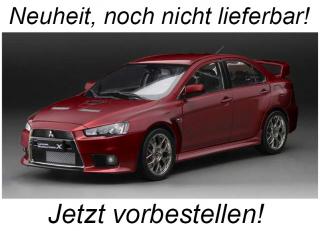 Mitsubishi Lancer Evo X, red metallic SunStar Metallmodell 1:18 <br> Liefertermin nicht bekannt