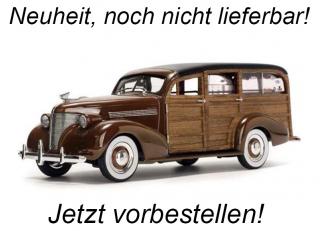 Chevrolet Woody Surf Wagon 1939 woodash brown SunStar Metallmodell 1:18 Liefertermin nicht bekannt