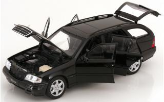 Mercedes C-Klasse W202 Kombi 1997 schwarz-metallic Limited Edition 1000 pcs. Norev 1:18 Metallmodell