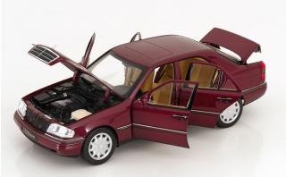 Mercedes C-Klasse W202 Limousine 1993 rotmetallic Limited Edition 750 pcs.  Norev 1:18 Metallmodell