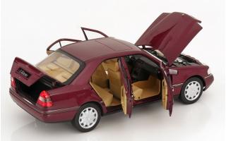 Mercedes C-Klasse W202 Limousine 1993 rotmetallic Limited Edition 750 pcs.  Norev 1:18 Metallmodell