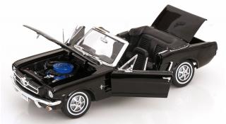 Ford Mustang 1964 Convertible 1/2 Schwarz Welly 1:18