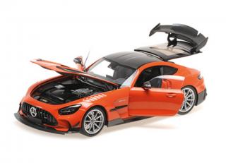 MERCEDES-AMG GT BLACK SERIES - 2021 - ORANGE W/SILVER WHEELS Minichamps 1:18 Metallmodell mit zu öffnenden Hauben und Türen!